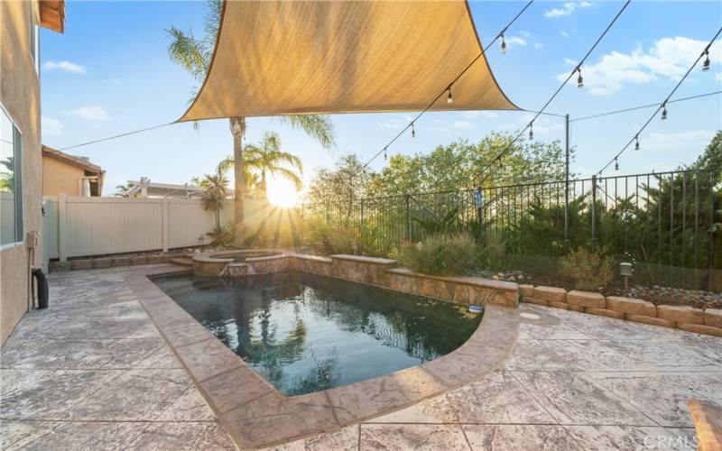 Pool and built in spa