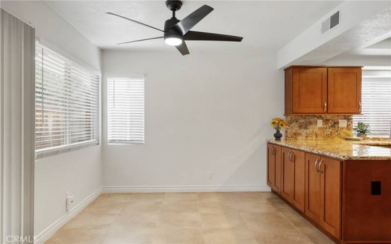 Dining Room with Ceiling Fan