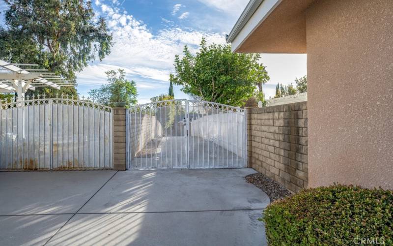 Gate to driveway down to the ADU