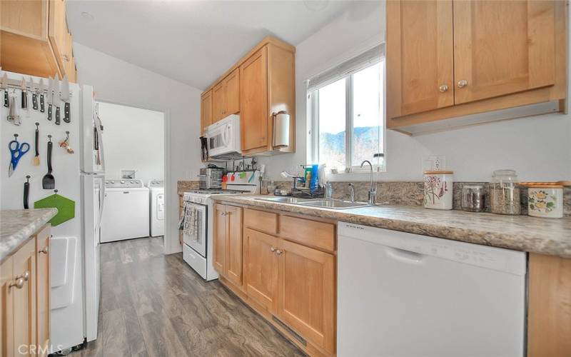 Laundry room at the end of the galley kitchen