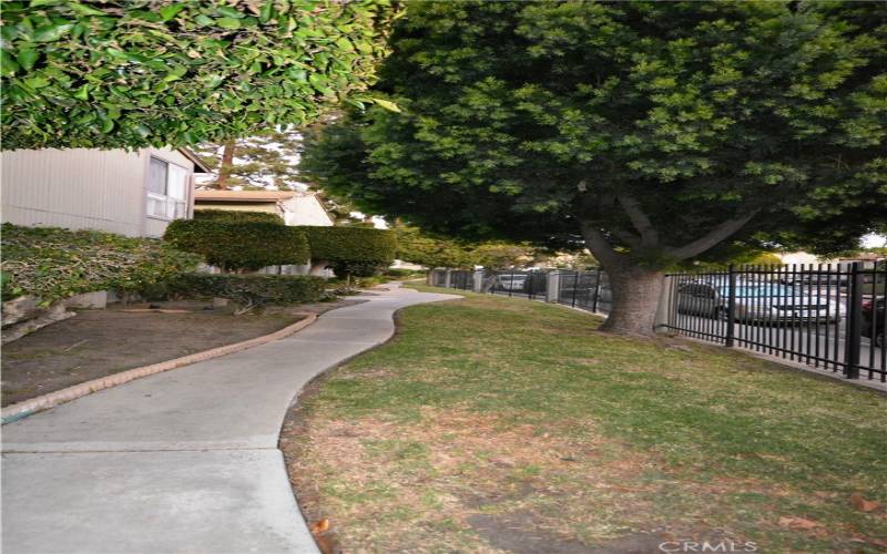 Walkway leading to the townhome from gate 8