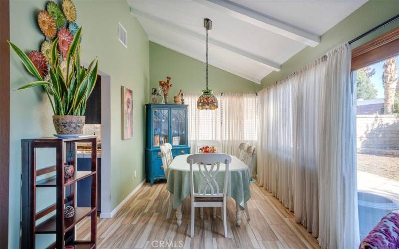 Dining Room with view of backyard