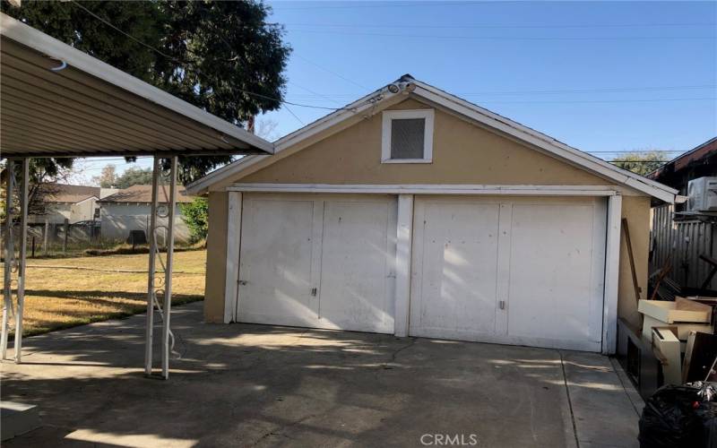 Detached two car garage.