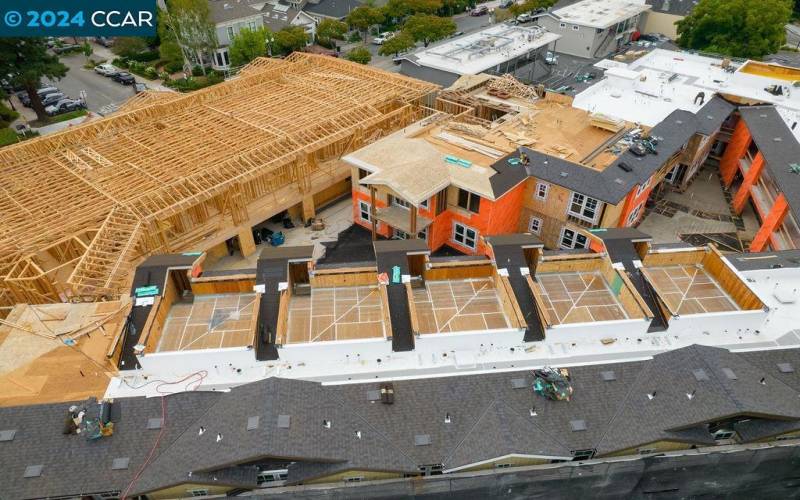 Townhouse roof decks