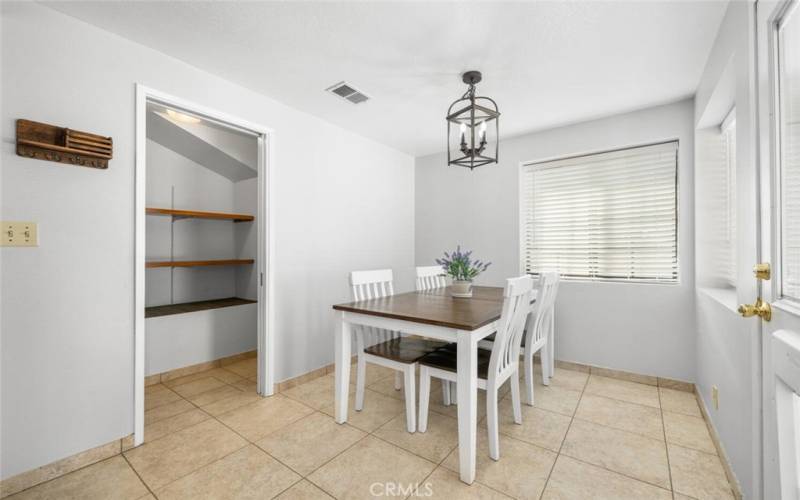 Dining area with Walk-in Pantry