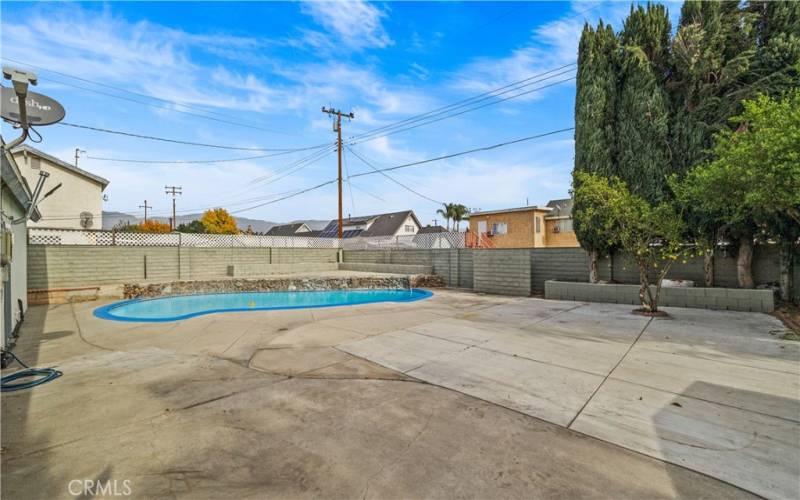 Back Yard with Pool