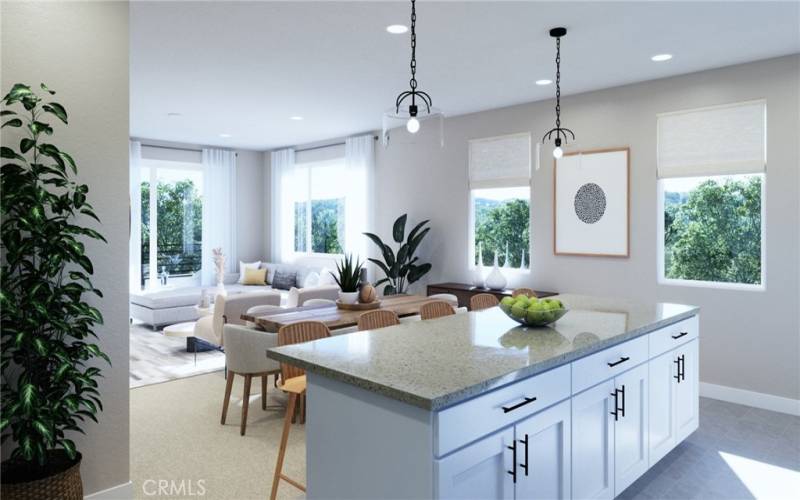 Interior Rendering - Plan 8 Kitchen