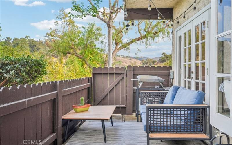 Partial view of back patio