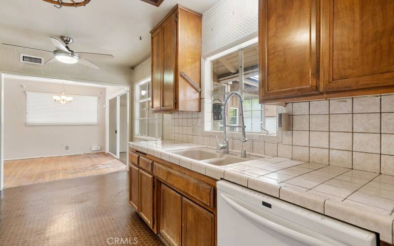 Kitchen view toward Dining Room