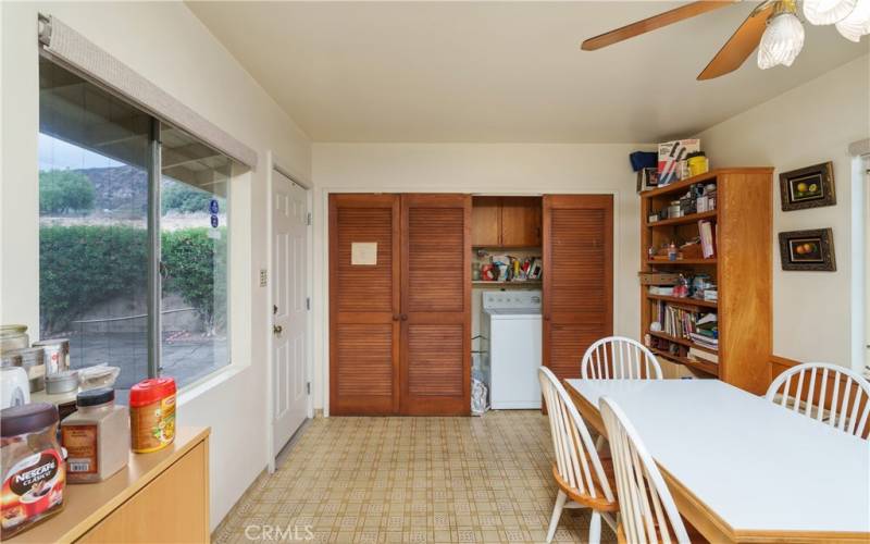 Laundry area in kitchen