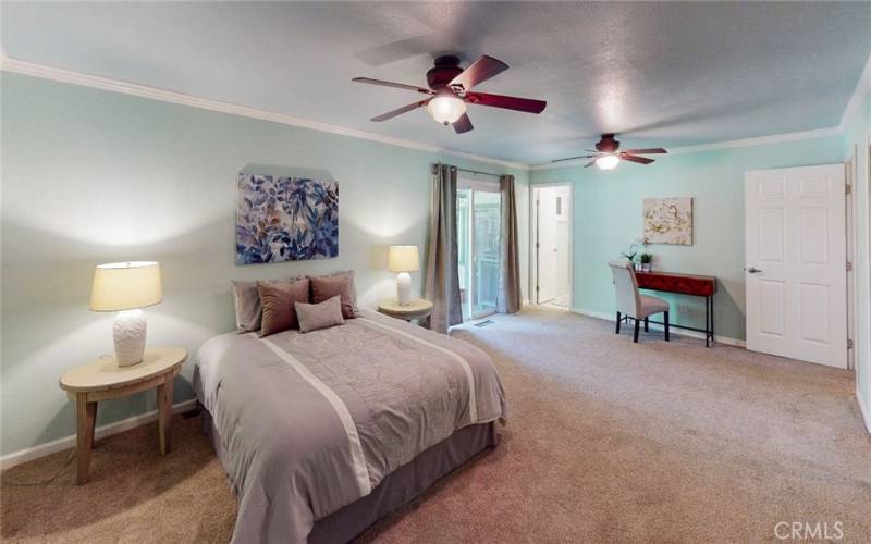 Primary Bedroom with a wall of closets