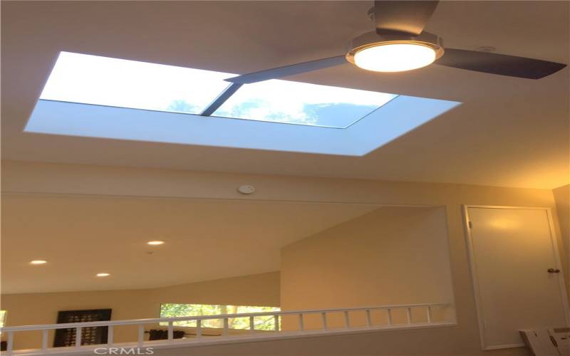 Skylight plus a ceiling fan.