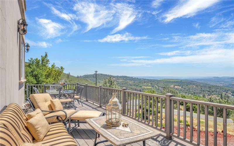 The back deck runs the length of the house