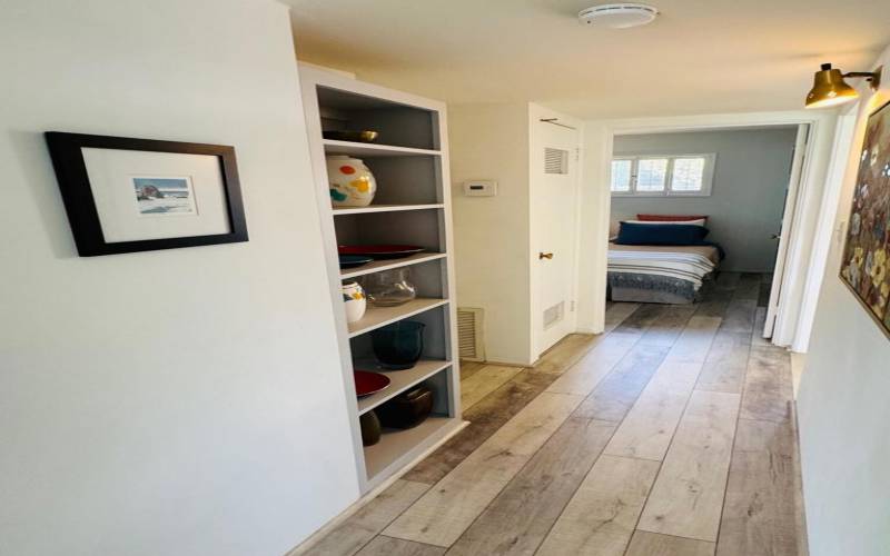 Bookcase in hallway