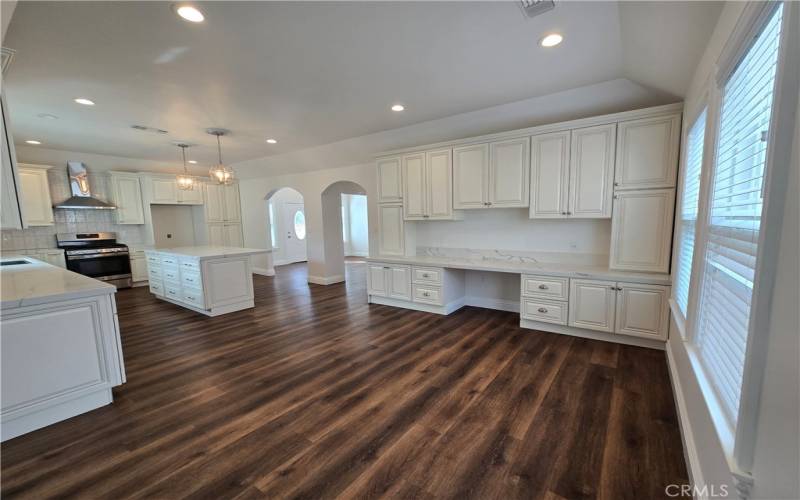 Built in custom cabinetry that is great for an in-home office