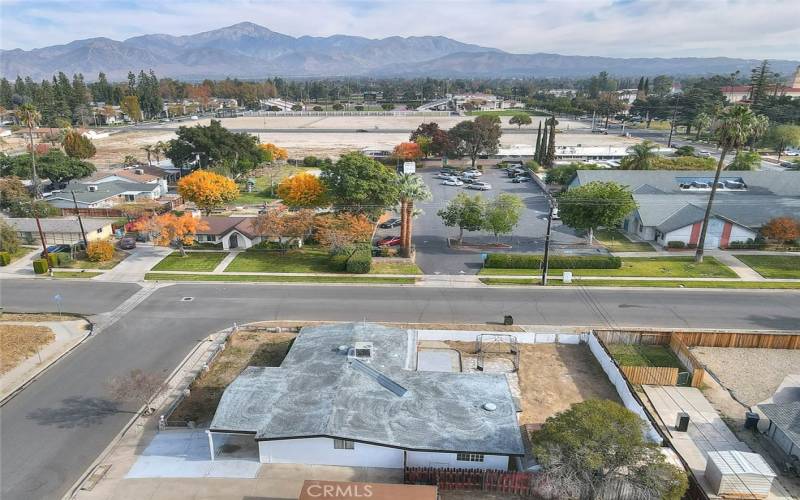 Corner lot Aerial view