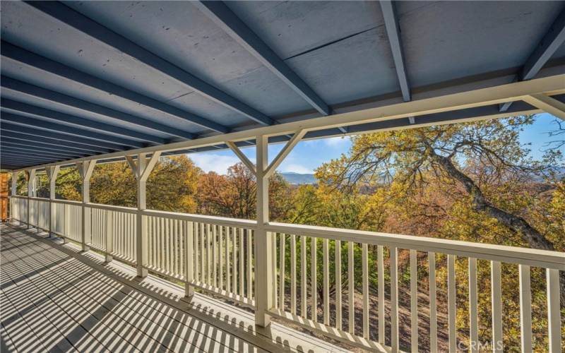 The back deck is covered