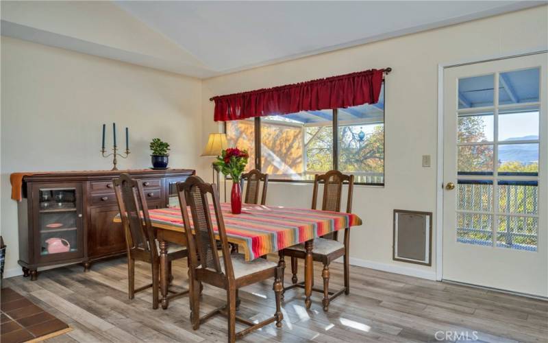 Formal dining area in the living room