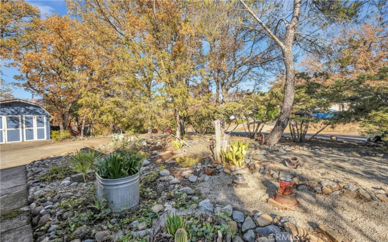 Front yard has room for a low maintenance garden