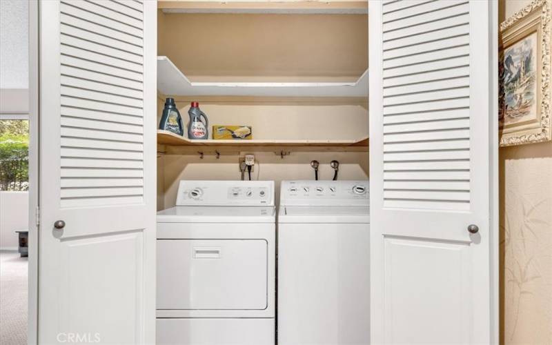 Inside laundry that fits full size side-by-side Washer & Dryer!