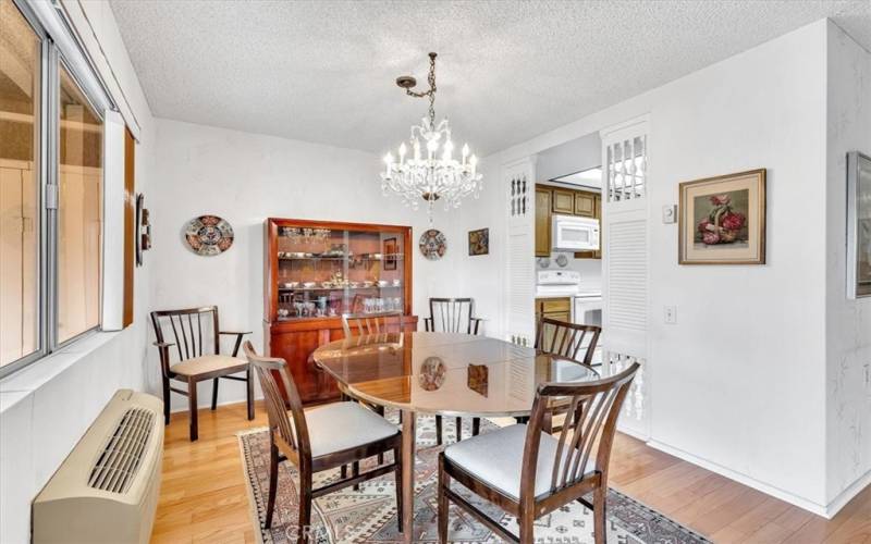 Dining room is located conveniently off the kitchen.