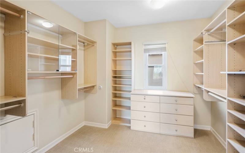 Master walk-in closet