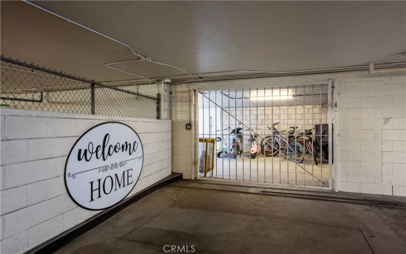 Bike Storage in Secured Garage