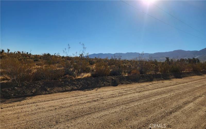 street view facing towards land site