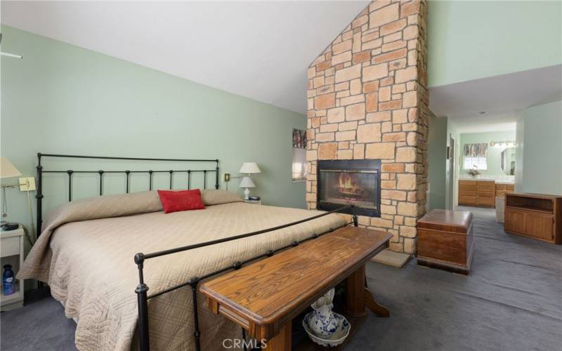 Primary Bedroom with Fireplace.