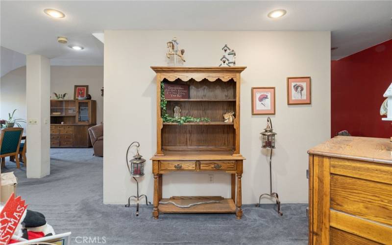 Entryway to Open Concept Living Room - Kitchen.