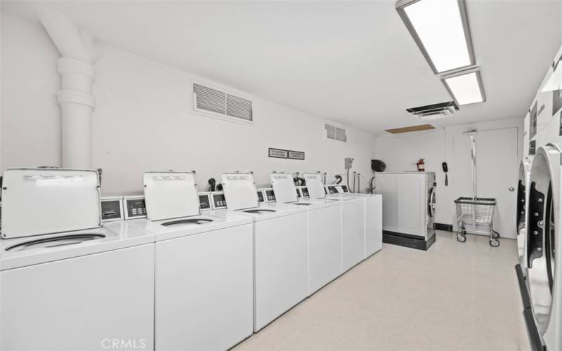 Laundry on the mezzanine floor
