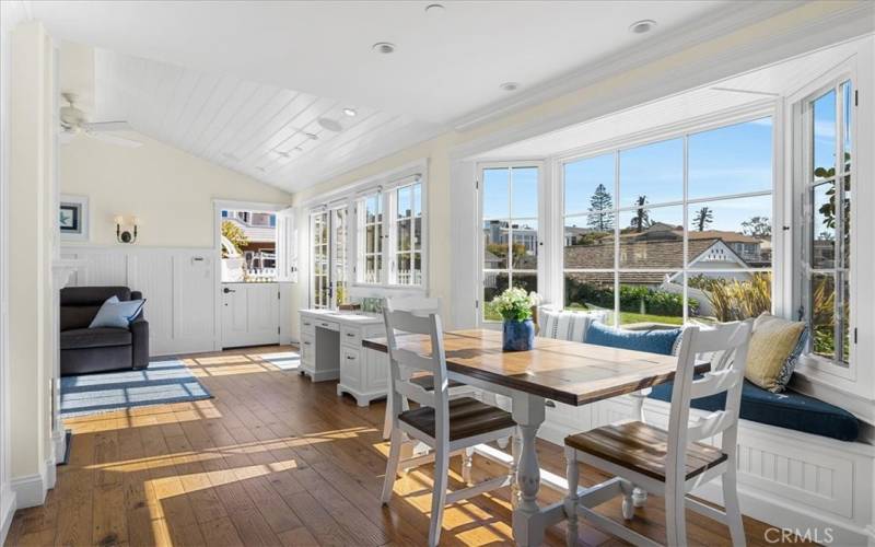 Breakfast nook just off the kitchen.