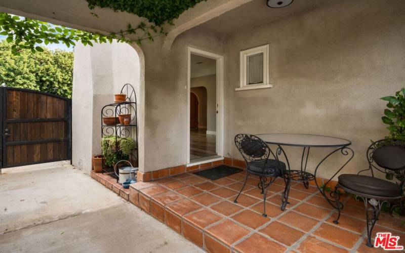 Private patio off Living room