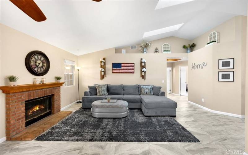 Living Area with Fireplace