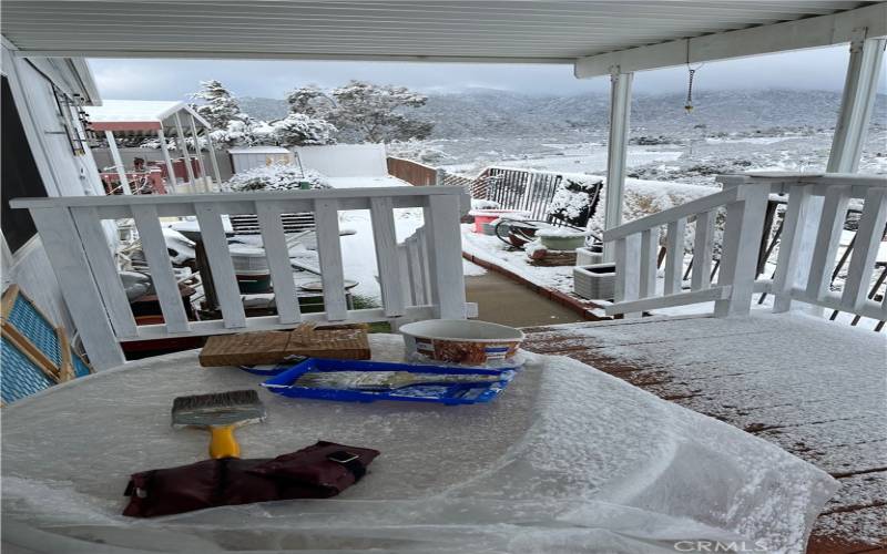 PATIO SNOW VIEW