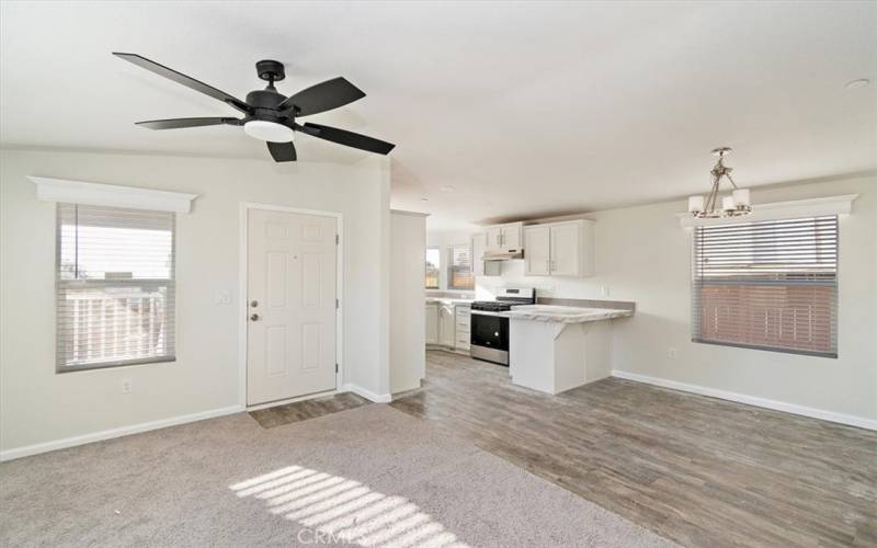 Living room/ Kitchen view