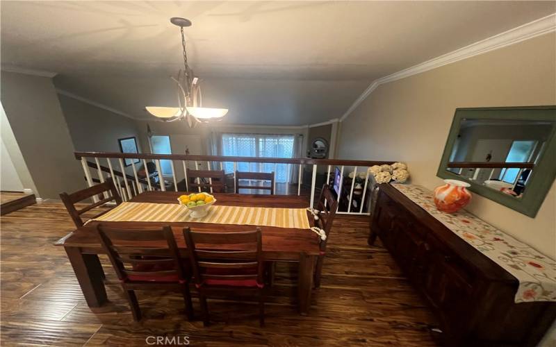 Dining Area overlooking Living/Family Room