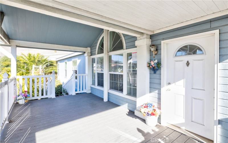 Beautiful added porch with views of the hills.