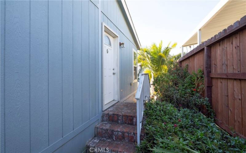 Backdoor off the master bedroom.