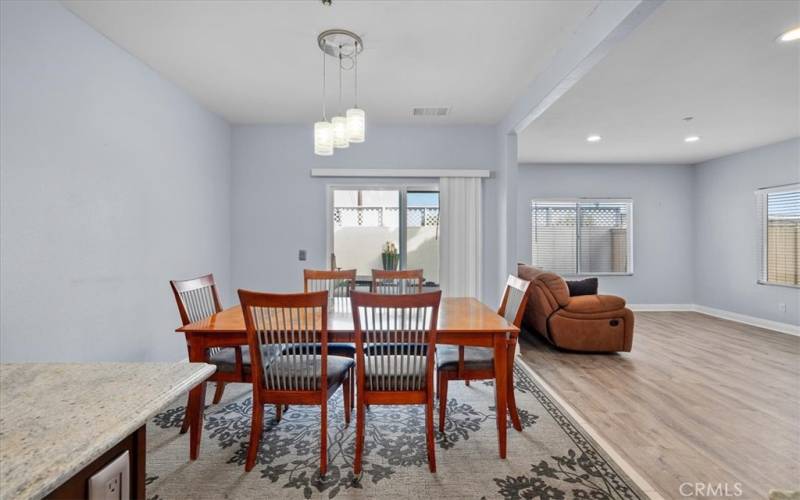 Dining Area off Kitchen open to Living Room