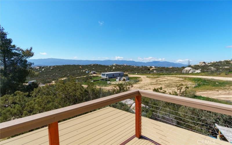 View from patio on barn house