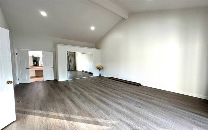 Master Bedroom with 2 Closets. High Ceilings