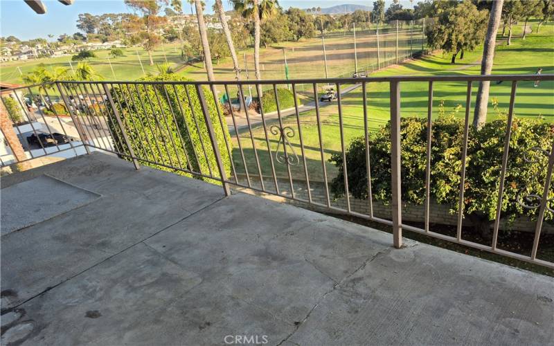 Balcony looking toward the golf course