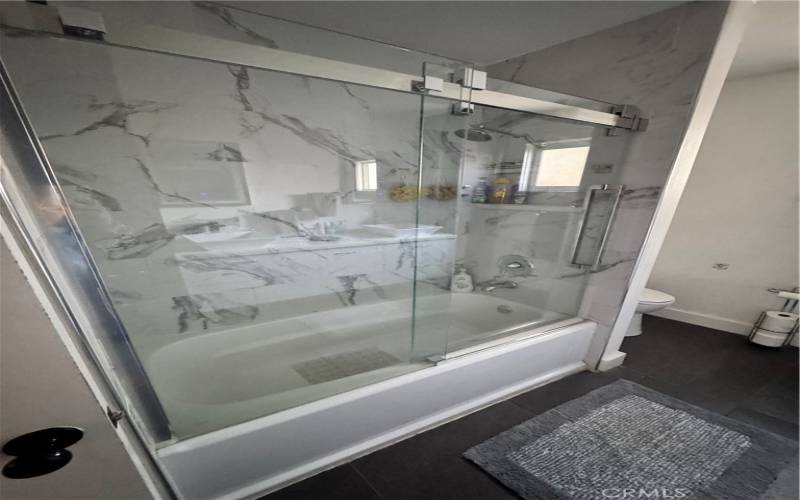 updated marble shower