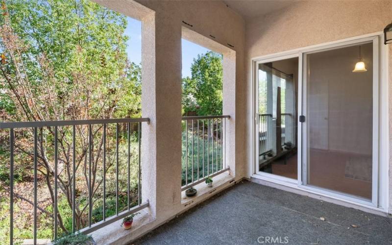 Large balcony ideal for fresh air with no neighbors behind you.