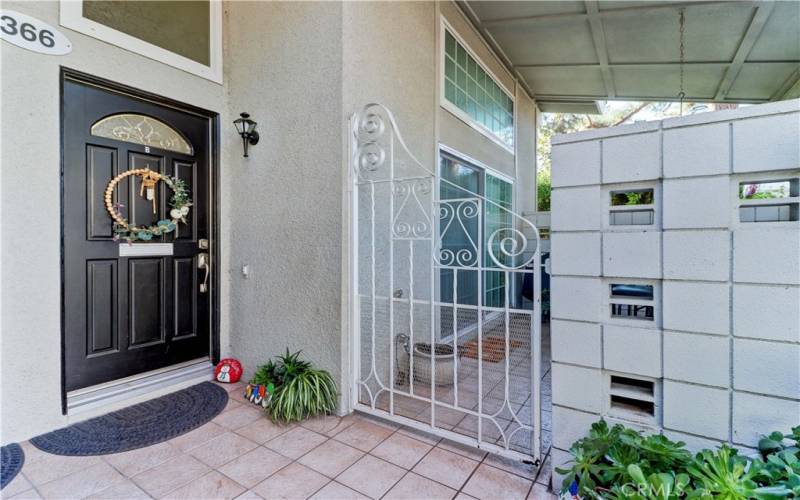 ENTRANCES-FRONT DOOR & PATIO GATE