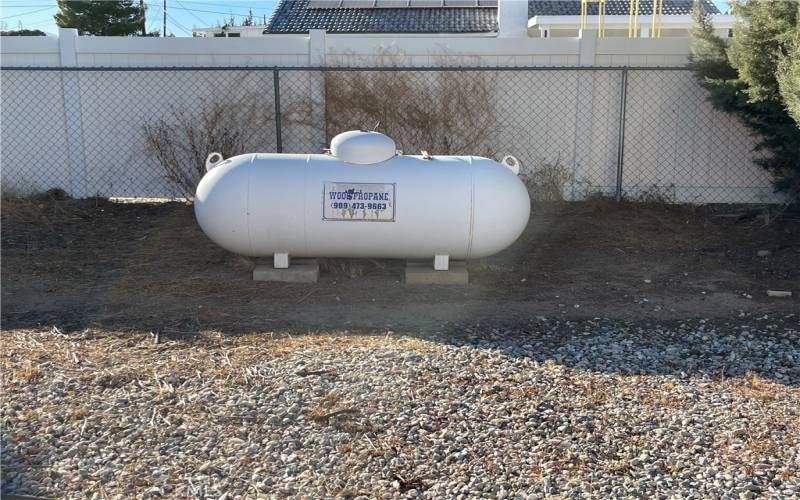 propane tank on property