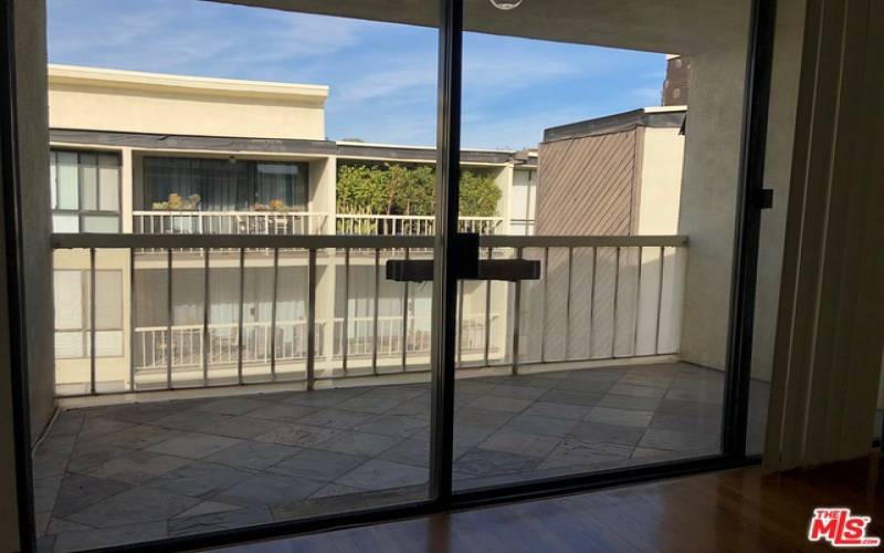 Balcony with pool view