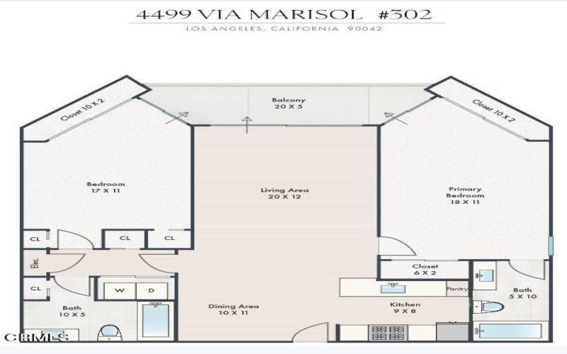 4499 Via Marisol #302 - Floor Plan