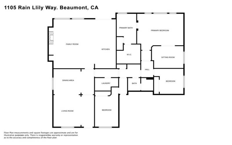 Plan measurements and square footages are approximate and are for illustrative purposes only. There is no guarantee, warranty or representation as to the accuracy and completeness of the floor plan.